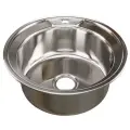 Кухонная мойка Mixline 51 528184 цвет Хром Круглая Встраиваемый сверху