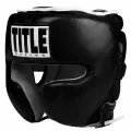 Шлем боксерский TITLE Boxing Leather Sparring Headgear, размер L, черный
