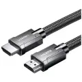 Кабель Ugreen HDMI - HDMI 2.1 8K60Гц 4К120Гц 30 AWG, цинковый и нейлоновая оплетка, 1.5м, темно-серый
