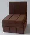 Кресло-кровать без подлокотников StylChairs Сёма, ширина 70 см, ткань рогожка тёмно-коричневый