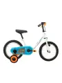Детский велосипед B'Twin PETIT, 14, белый/голубой, с защитной оболочкой