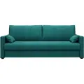 Диван-кровать раскладной прямой еврокнижка, Римини D1, велюр, изумрудный, 221х98х90