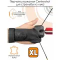 Перчатка для стрельбы из лука Centershot (черная кожа) XL