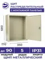 Щит с монтажной панелью ЩМП IP31 680х350х170