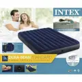 Матрас надувной Intex CLASSIC DOWNY AIRBED 203x152х25 см (в комплекте ручной насос, 2 подушки)