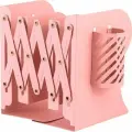 Подставка для книг Slider 19*15см полностью металл, розовая, телескопическая