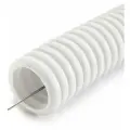 Труба гофрированная ПЛЛ легкая безгалогенная (HF) негорючая (НГ) белая с/з d32 мм (25м) Промрукав