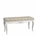 Банкетка прикроватная, цвет белый RAL 9003, Прованс, , обивка текстиль. Ля Нэж