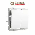 Проходной выключатель/переключатель одноклавишный с подсветкой Werkel W1112161 белый матовый IP20