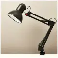 Лампа настольная Е27, на зажиме (220В) черная h=55 см (811), 147772