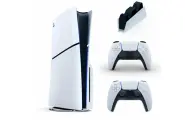 Игровая приставка Sony PlayStation 5 Slim, с дисководом, 1000 ГБ SSD, без игр, белый, геймпад белый, зарядная станция.