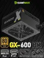 Блок питания для ПК 600W GAMEMAX GX-600, Черный 80+ Gold 120мм 20+4pin 2*4+4pin(CPU) 4*6+2pin(PCI-E) 6*SATA 3*MOLEX