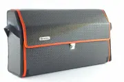 SKODA Органайзер автомобильный в багажник, плетёное тиснение, Skoda 38L #черный, красный кант