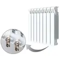 БиМеталлический радиатор Rifar Monolit Ventil 500 \ 10 секций \ 50мм с нижним правым подключением