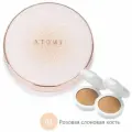 Атоми Кушон корейский тонирующий с золотом и Коллагеном №1 (Розовая слоновая кость) тональное средство/ББ крем/пудра SPF 45