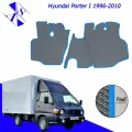 Коврики EVA/ЕВА/ЭВА для Hyundai Porter I Хендай портер 1996 - 2010 серый-голубой