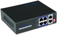 PV-POE04F2WD(VER.2122) 6 портовый коммутатор производства компании PV-Link- 4xPoE 10/100 Мбит/c, 2xLAN 10/100 Мбит/c, бюджет PoE 65 Вт, 250 м