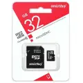 Карта памяти SmartBuy microSDHC 32 ГБ Class 10, R/W 30/20 МБ/с, адаптер на SD,  RU, 1 шт.