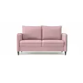Диван-кровать раскладной PUSHE Фьорд Smart 140, велюр, розовый Balance 312