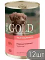 Nero Gold Набор 12 шт Консервы для собак Нежная телятина , 415гр 4.98 кг