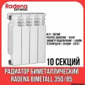 Радиатор биметаллический радена биметалл / RADENA BIMETALL 350/85 10 секций