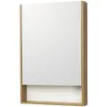 Зеркальный шкаф AQUATON Сканди 55 белый, дуб рустикальный 1A252102SDZ90