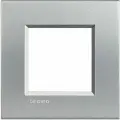 Рамка 1 пост, прямоугольная форма. Цвет Алюминий. Bticino LIVINGLIGHT. LNA4802TE