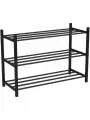 Обувница в прихожую, полка для обуви в коридор, этажерка металлическая 710x285x498мм лофт, 3 яруса, Brabix Smart, 701980