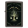 Зажигалка ZIPPO Mystic Nature Design с покрытием Black Ice®, латунь/сталь, черная, 38x13x57 мм