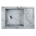 Мойка из искусственного камня для кухни WISENT WB28-16 Мрамор Серо-черный (беларусь) 510*780*220
