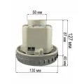 Двигатель (мотор) подходит для моющего пылесоса , 1500 W, H - 127 мм, D - 130 мм