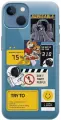Силиконовый чехол на Apple iPhone 13 / Эпл Айфон 13 с рисунком Space Stickers