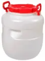 Бочка пластик, для воды, 30 л, круглая, с ручками, белая, 10193055, Дачная, Радиан