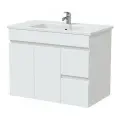 Тумба подвесная Next 80/1 под раковину Next 80, белая, 2 двери, 2 ящика (без раковины)