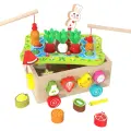 Развивающие блоки Pull Radish Matching Farm Intelligence Car Toy, деревянные, в форме фруктов