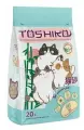 Наполнитель для кошачьих туалетов Toshiko комкующийся, древесный, зеленый чай, 7,6 кг/20 л