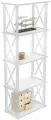 Стеллаж Лофт-5 50х30х147 Белый/ белый/