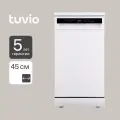 Посудомоечная машина с инвертором и автооткрыванием Tuvio DF43PT8WI1, белый