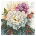 Lanarte Набор для вышивания Белая роза (PN-0165377), розовый/зеленый, 25 х 25 см