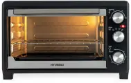 Мини-печь Hyundai MIO-HY072 23л. 1500Вт серебристый/черный, Световой индикатор, Таймер, Съемная решетка в комплекте