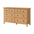 Комод Кымор/Hemnes IKEA с ящиками для одежды, светло-коричневый, 8 ящиков, 160х50х96 см