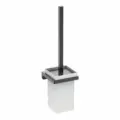 Ёршик для унитаза навесной Gappo G30810-9 металл/стекло, цвет оружейная сталь