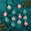 Набор елочных шаров Калейдоскоп. Каприз прозрачные, с декором внутри, диаметр 6 см, 12 шт, пластик, цвет микс