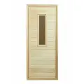Дверь для бани и сауны 70 х 160, осиновая, глухая дверь в парную с коробкой