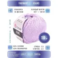 Пряжа YarnArt Jeans- 10 шт, 19 светло-сиреневый, 160м/50г, 55% хлопок, 45% полиакрил /ЯрнАрт Джинс/