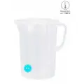 Емкость мерная из полипропилена, 5 литров (5000мл) / Кружка мерная / Стакан мерный с ручкой / Мензурка пластиковая.