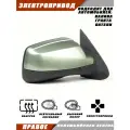 Зеркало правое на Калину с электроприводом и обогревом. Цвет Колумбийская зелень.