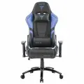 Кресло геймерское ZONE 51 CLUBPOINT Black-Blue, экокожа, с подголовником, до 150кг, ширина 68 см