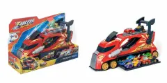 Набор машинок T-Racers Mix 'n Race, Делюкс: эксклюзивная машинка, многофункциональный грузовик 3 в 1 (PTRSP114RU10)