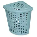 Корзина для белья молетта угловая с крышкой 45 л бирюзовый